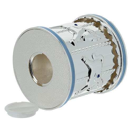 Tirelire carrousel avec chevaux bleue 12 cm Bagutta 4