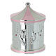 Recuerdo hucha carrusel con caballos rosa 12 cm Bagutta s3