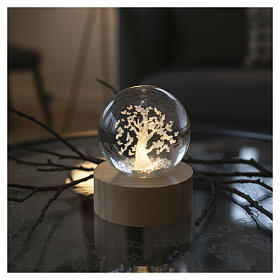 Globo albero della vita con farfalle 6cm diametro Bagutta