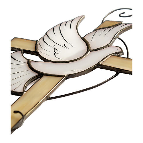 Glasbild Kreuz und Taube Heiliger Geist – Buntglas 4