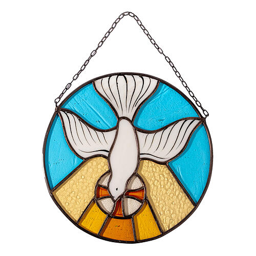 Glasbild Taube des Heiligen Geistes – Buntglas 1