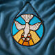 Colored Glass Dove of the Holy Spirit Hanging Decoration s2
