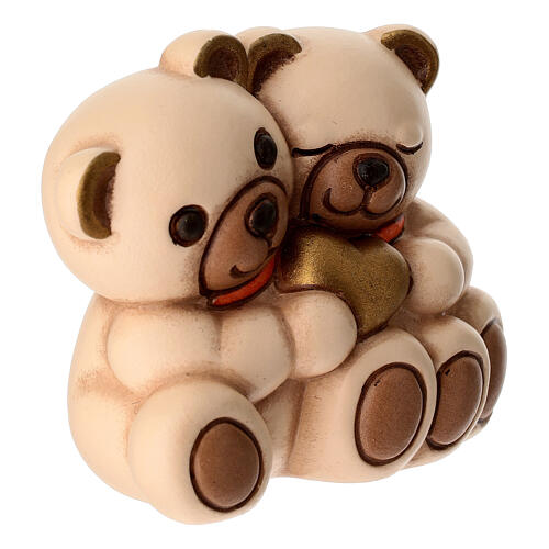 Pareja Teddy THUN con corazón dorado 2