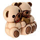 Pareja Teddy THUN con corazón dorado s2