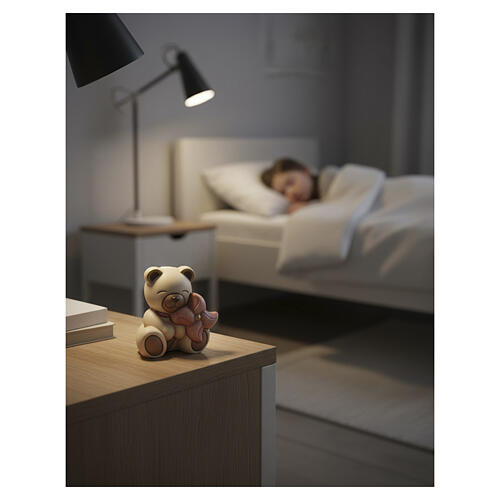 Teddy en céramique THUN avec moulin à vent rose 2