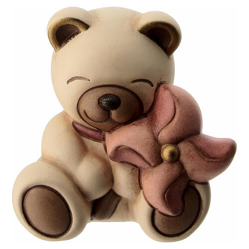 Teddy in ceramica THUN con girandola rosa 1