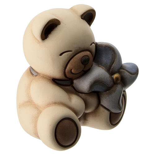 THUN Ceramic Teddy with Blue Pinwheel 4