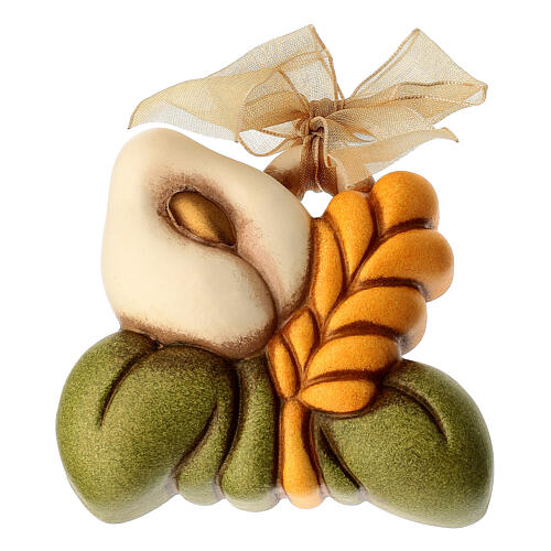 THUN Mini Ceramic Plaque with Lily and Wheat Ear 1