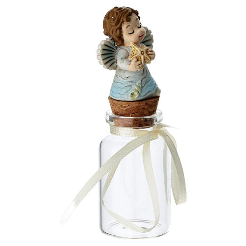 Flacon souvenir en verre avec bouchon ange 10 cm 4