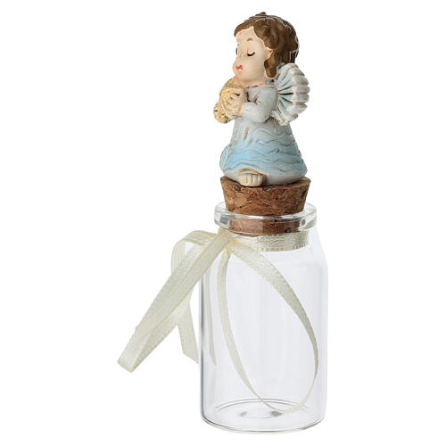 Glass bottle favor with angel stopper, 10 cm 5