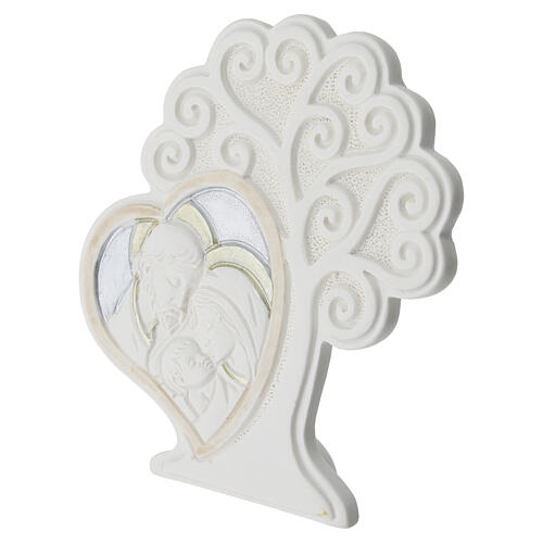 Tree of life favor in resin with Holy Family, 10x10 cm 4