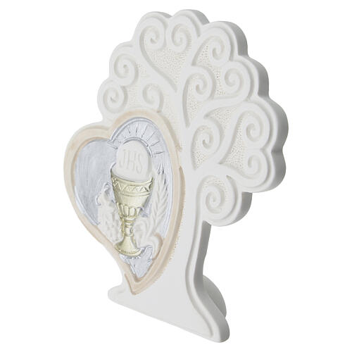 Bomboniera Albero della vita con Eucarestia 10x10cm in resina 4