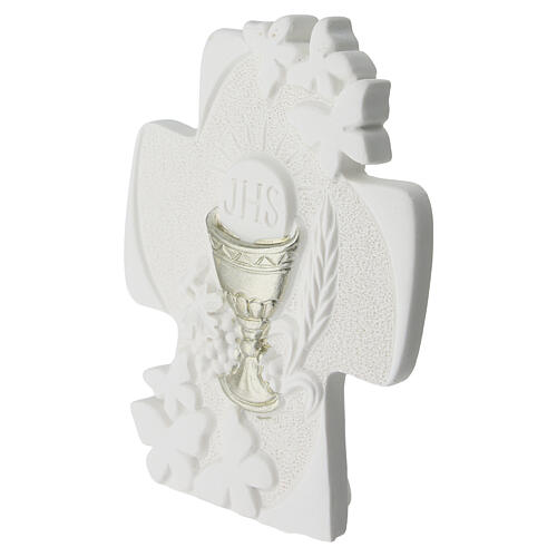 Croce in resina Prima Comunione 10x10 cm bomboniera  3