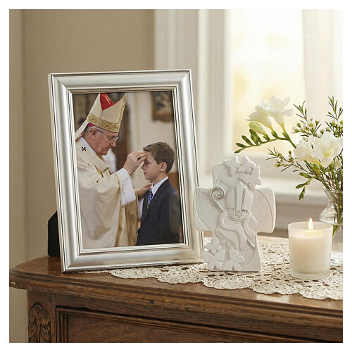 Confirmation favour, 4x4 in, resin cross 2