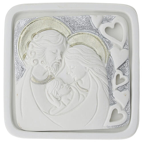 Bomboniera scatolina portagioie  in resina Sacra Famiglia  1