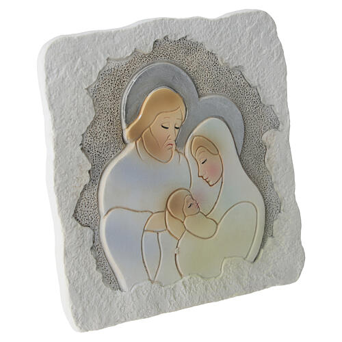 Recuerdo cuadrito de color Sagrada Familia 10x10 cm 3