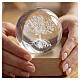 Crystal sphere with Tree of Life, square base, 2.5 in s3