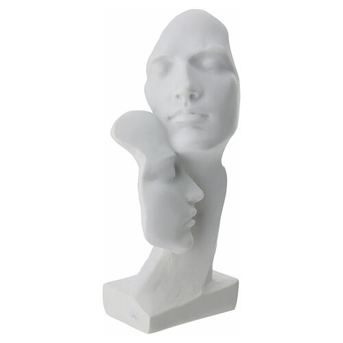 Sculpture moderne couple visages enlacés 20x10x5 cm 4