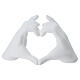 Scultura mani a cuore moderna 15x8x6 cm s1