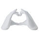 Scultura mani a cuore moderna 15x8x6 cm s5