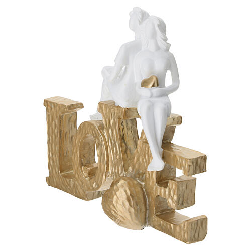 Souvenir couple avec inscription « love » 17x16 cm 2