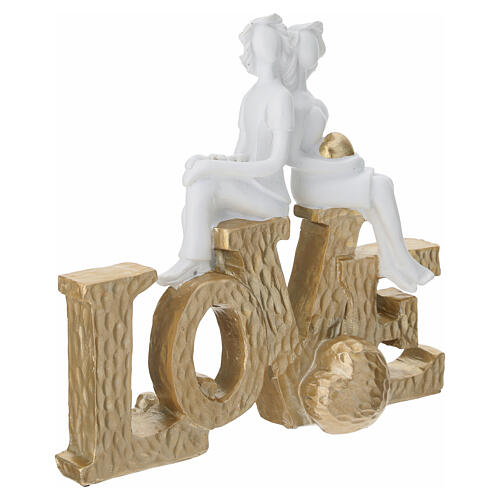 Souvenir couple avec inscription « love » 17x16 cm 3