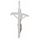 Religious favour, stylised white crucifix with satin bow, 3.5x2.2 in s2
