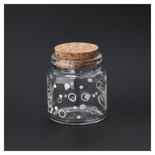 First Communion favour glass jar with cork lid, 2.2x1.8 in 4