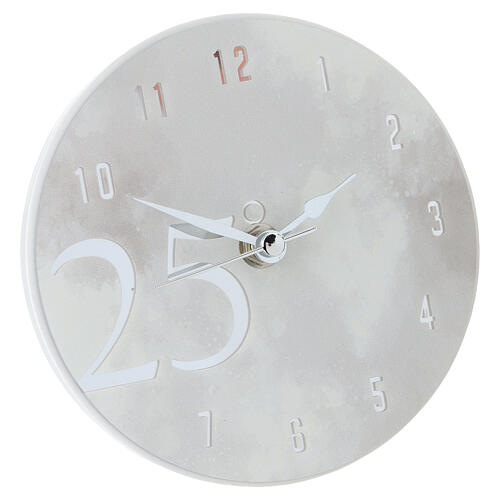 Recuerdo reloj bodas de plata 15 cm con pila 3