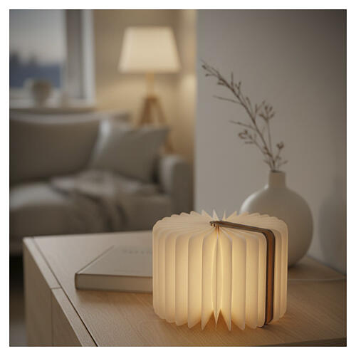 Bomboniera Anniversario Nozze d'argento libro LED ricaricabile USB 10x8 cm 2