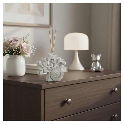 Silver Wedding favor Tree of Life diffuser, 9x9.5x2.5 cm 2