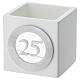 Souvenir anniversaire Noces d'argent cube fabriqué en Italie 6x6 cm s1