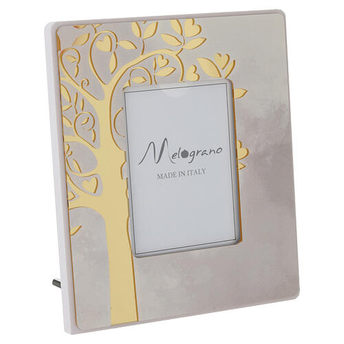 Tabletop photo frame Tree of life 16x13.5 cm white and gold 3