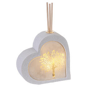 Aromatizador coração LED Árvore da Vida 9x9 cm fabricado na Itália