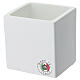 Recuerdo jarrón cúbico 6x6 cm blanco Árbol de la Vida fabricado en Italia s3