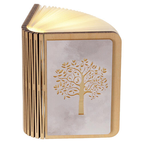 Pamiątka Drzewo Życia, książeczka LED, ładowana USB-C, 10x8 cm 5