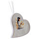 First Communion favour, heart-shaped air freshener with kneeling girl, 5.5x6x2 in s3