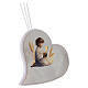 First Communion favour, heart-shaped air freshener with kneeling child, 5.5x6x2 in s3