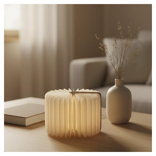 Bomboniera con bimbo Prima Comunione libro LED ricaricabile USB 10x8 cm 2