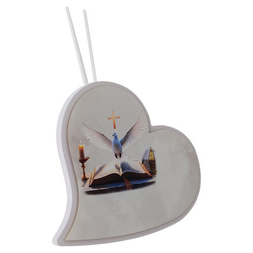 Recuerdo Confirmación perfumador de ambiente corazón 14x15x5 cm 3