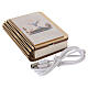 Confirmation book lamp favor, rechargeable LED, 10x8 cm s7