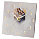 Table clock with Holy Family, 14x14 cm s1