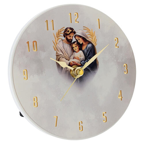 Wedding favour clock with Holy Family, 6 in, Made in Italy 3