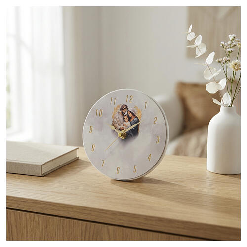 Holy Family table clock favor, 15 cm made in Italy 2