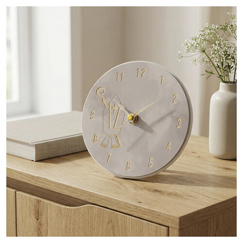 Bomboniera orologio tondo Cresima 15 cm 2