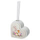 First Communion favour air freshener, heart with coloured decoration, 3x3 in, made in Italy s1