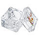 First Communion favour, glass cube with lid, 2x2 in s3
