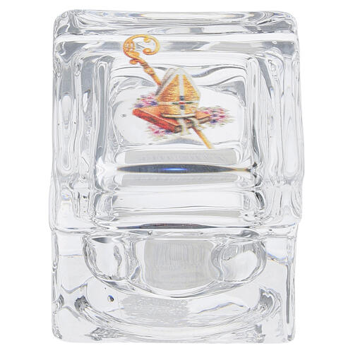 Remerciement Confirmation cube en verre avec couvercle 5x5 cm 4