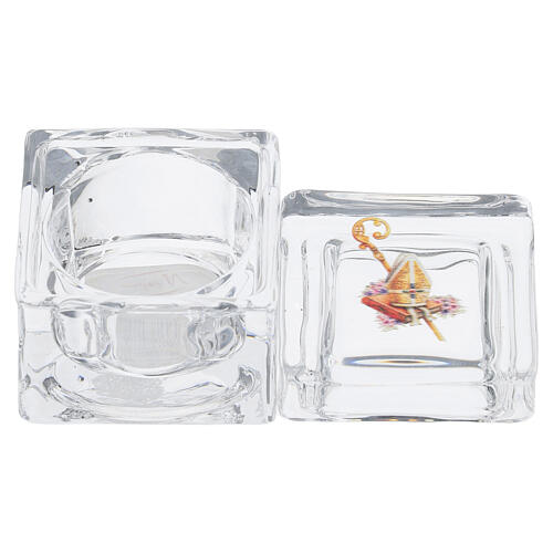 Confirmation favor glass cube box with lid, 5x5 cm 5