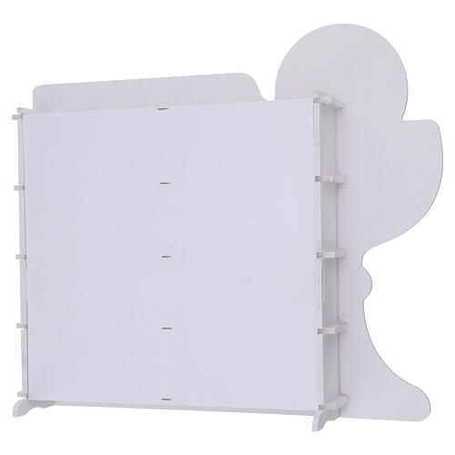 Set mueble expositor y 24 frascos recuerdos Comunión detalles dorados 50x35x10 cm 6